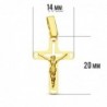 18K CRUZ CON CRISTO CALADA LASER