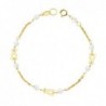 18K PULSERA PERLAS Y OSITOS. 16.5 CM.