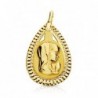 18K MEDALLA VIRGEN NIÑA LAGRIMA. 20 X 13 MM.