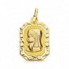 18K MEDALLA VIRGEN NIÑA MARCO. 20 X 12 MM.