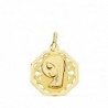 18K MEDALLA VIRGEN NIÑA LAGRIMA. 20 X 13 MM.