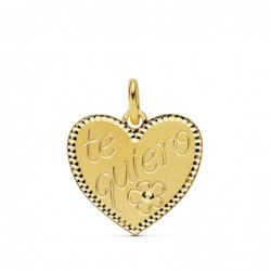 18K COLGANTE CORAZON "TE...