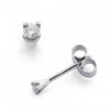 18K PENDIENTES ORO BLANCO DIAMANTES TALLA BRILLANTE 0.11 KTS. SI-H