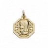 18K MEDALLA VIRGEN NIÑA CERCO CALADO. 17 X 14 MM