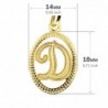18K COLGANTE INICIAL LETRA D 21 X 14 MM.