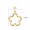 18K COLGANTE ORO AMARILLO FLOR CON CIRCONITAS 16 X 16 MM