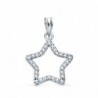 18K COLGANTE ORO BLANCO ESTRELLA CON CIRCONITAS 16 X 15 MM