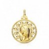 18K MEDALLA VIRGEN NIÑA CALADA 19 X 16MM.