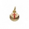 18K COLGANTE CONCHA DE SANTIAGO SIMPLE 10MM.