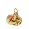 18K COLGANTE CONCHA DE SANTIAGO DOBLE 10MM.
