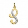 18K COLGANTE LETRA S CIRCONITAS. 17 X 9 MM.