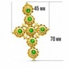 18K CRUZ MANTILLA PIEDRAS . 70 X 45 MM.