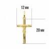 18K CRUZ CRISTO PALO OVAL 23 X 12 MM.