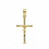 18K CRUZ CON CRISTO. 21 X 13MM. PALO LISO 1,5MM.