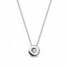 18K GARGANTILLA ORO BLANCO CHATÓN DIAMANTE 0,02 QTES H-I CADENA 42 CM
