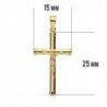 18K CRUZ CON CRISTO 25 X 15 MM. TUBO 2,5 MM.