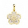 18K COLGANTE FLOR NACAR. 17 MM.