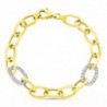 18K PULSERA BICOLOR ESLABONES. ANCHO: 11MM. LARGO: 18.5 CM.