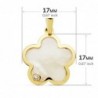 18K COLGANTE FLOR NACAR CIRCONITAS 17 X 17MM