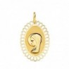 18K MEDALLA VIRGEN NIÑA CERCO OVAL CALADO. 21 X 16 MM