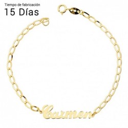 18K PULSERA NOMBRE 17 CM....