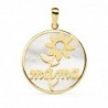 18K COLGANTE ORO AMARILLO MAMA NACAR MARGARITA 20MM.