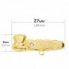 18K ALFILER ORO AMARILLO OSITO TALLADO CON CIRCONITA. 27 X 9 MM.