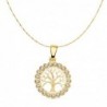18K COLGANTE ARBOL DE LA VIDA 15 MM. CADENE VENECIANA 42 CM