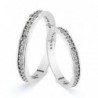 18K ALIANZA ORO BLANCO CIRCONITAS. 3 MM.