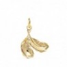 18K COLGANTE S DOS PLUMAS. 17 X 15 MM.