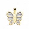 18K COLGANTE BICOLOR MARIPOSA. 17 X 14 MM.