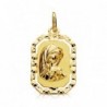 18K MEDALLA VIRGEN NIÑA TALLADA. 20 X 12 MM.