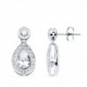 18K PENDIENTES ORO BLANCO CIRCONITAS. 19 X 9 MM.