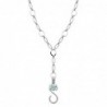 18K GARGANTILLA ORO BLANCO 44CM COLGANTE CON PIEDRA AZUL