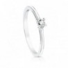 18K SOLITARIO BRILLANTE ORO BLANCO 0.100 QTES.SI-H