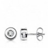 18K PENDIENTES ORO BLANCO DIAMANTES 6,5 MM. 0,220 QTES.H-SI