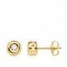 18K PENDIENTES ORO AMARILLO DIAMANTES TALLA BRILLANTE 0.140 QTS. 5,5 MM