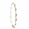 18K PULSERA ESTAMPADA ORO Y PLATA