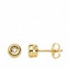 18K PENDIENTES ORO AMARILLO DIAMANTES TALLA BRILLANTE 4.5MM. 0.05 QTES.
