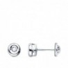 18K PENDIENTES ORO BLANCO 2 DIAMANTES SI-H 0,06 QTES. 4,5 MM. CIERRE TORNILLO