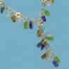 18K GARGANTILA COLLAR PIEDRAS COLORES Y FLORES