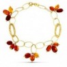 18K PULSERA ORO AMARILLO ESLABONES Y PIEDRAS.