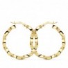 18K AROS ORO AMARILLO RELIADOS HILO 30 X 3 MM