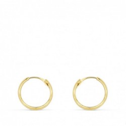 18K AROS HUECOS ORO...