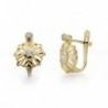 18K PENDIENTES CUBANAS NIÑA CIRCONITAS. 11 X 9 MM
