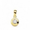 18K COLGANTE CHATÓN ORO AMARILLO 6,5 MM