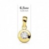 18K COLGANTE CHATÓN ORO AMARILLO 6,5 MM