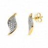 18K PENDIENTES ORO BICOLOR CIRCONITAS PRESION