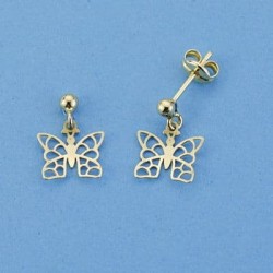 18K PENDIENTES MARIPOSAS...