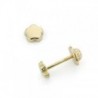 18K PENDIENTES ORO AMARILLO TUERCA FLOR. 4.5MM.